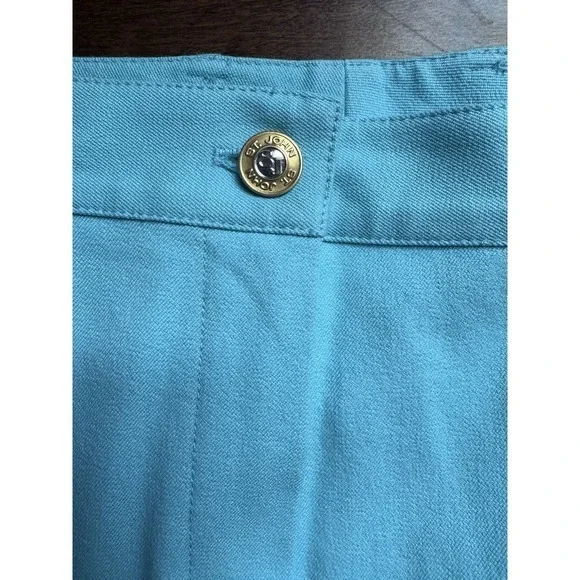 St John Sport Pant Suit Leaf Print Denim Jacket Set Size 16 Vintage - Picture 8 of 10